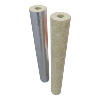 High Temperature Preinsulated Pipe Rockwool Mineral Wool Insulation With Aluminum Foil Facing for HVAC Ductwork Plumbing Pipes