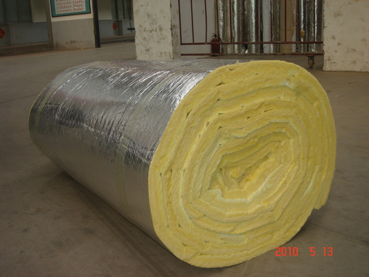 Foil-Faced Fiberglass Insulation Blanket HVAC Duct Wrap High Temp Acoustic Thermal Insulation for Air Conditioning Systems