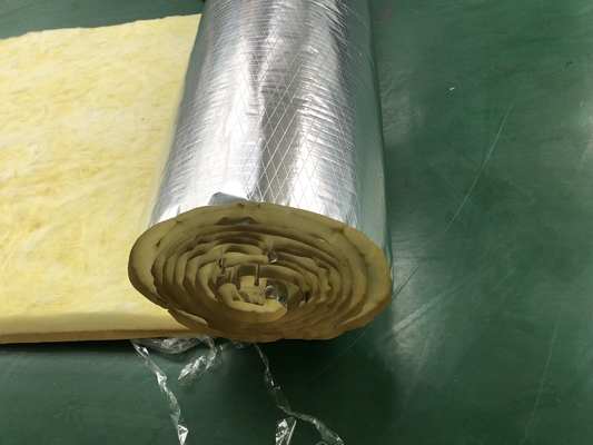 Foil-Faced Fiberglass Insulation Blanket HVAC Duct Wrap High Temp Acoustic Thermal Insulation for Air Conditioning Systems