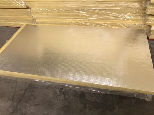 Non-Combustible Grade A Glass Wool Board with Aluminum Foil Facing for High Temp Thermal Insulation 0.031-0.042 W/mK