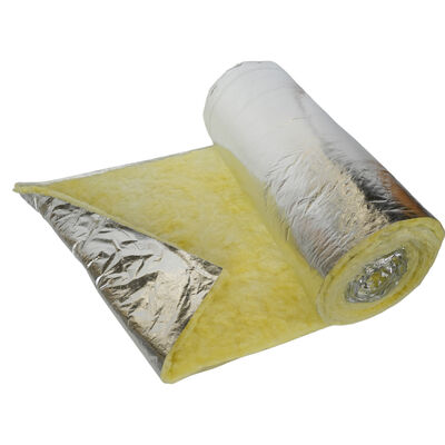 Glass wool blanket for metal building roofing