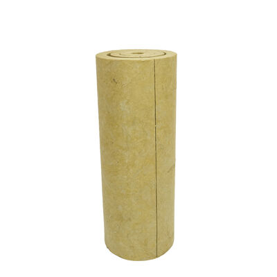 Acoustic Rock Wool Pipe Unfaced Preformed Mineral Stone Wool Insulation Pipe Cover Rock Wool Pipe in China