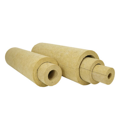 FANRYN Rock Wool Pipe - Non-combustible Class A1 Mineral Wool Pipe with 0.035 W/m·K Thermal Conductivity and -270°C to 700°C Temperature Resistance