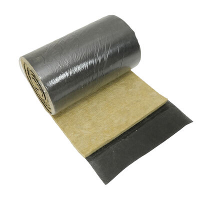 High Quality Chinese Rock Wool Blanket With Black Fiberglass Tissue Supplier Residential Thermal Insulation Soundproofing Rock Wool Blanket
