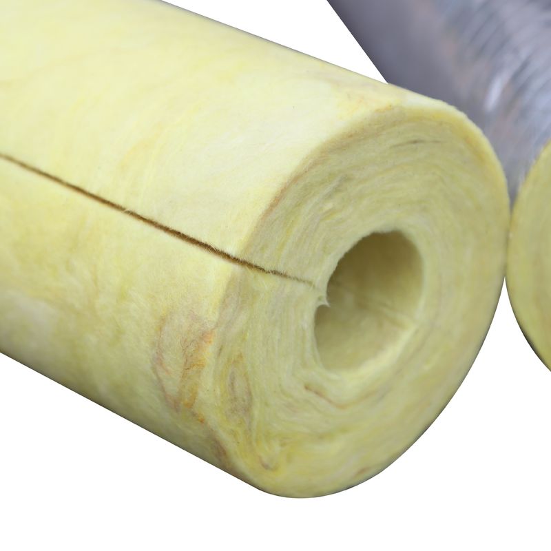 Glass Wool Pipe Insulation with Reflective Outer Shield