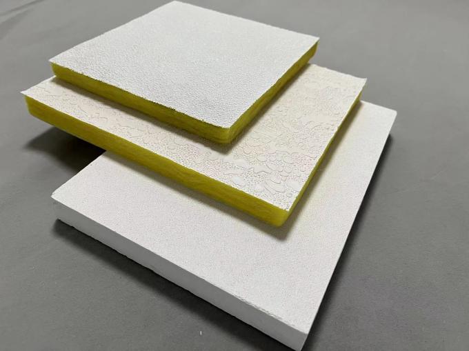 Fiberglass ceiling tiles with PVC facing