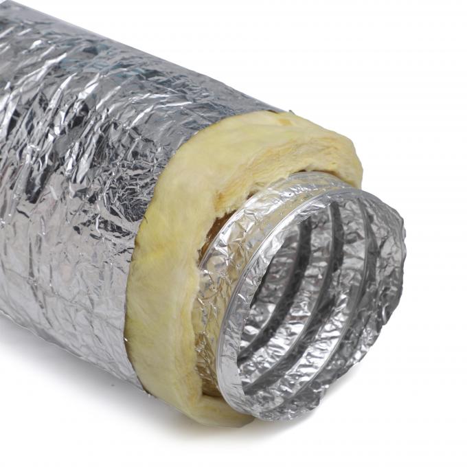 Aluminum Foil And Fiberglass Insulated Flexible Duct For Thermal Insulation